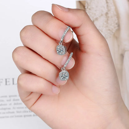 2CT Moissanite Huggie Earrings