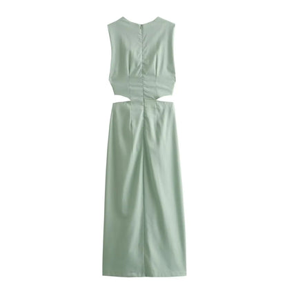 Elegant Dress with Open Waist