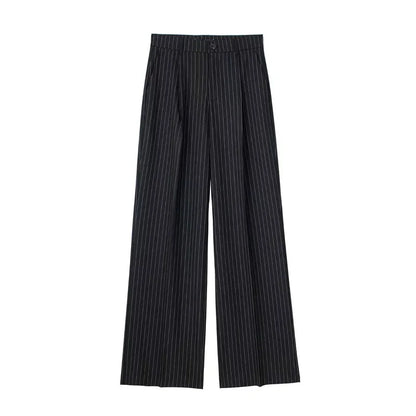 Formal Striped Baggy Pants