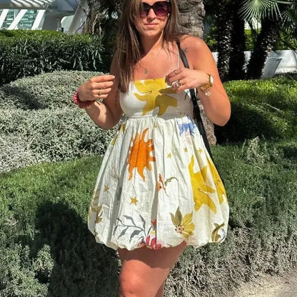 Mini Slip Dress with Print