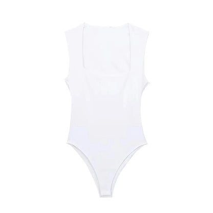 Black Bodysuit Women Sleeveless