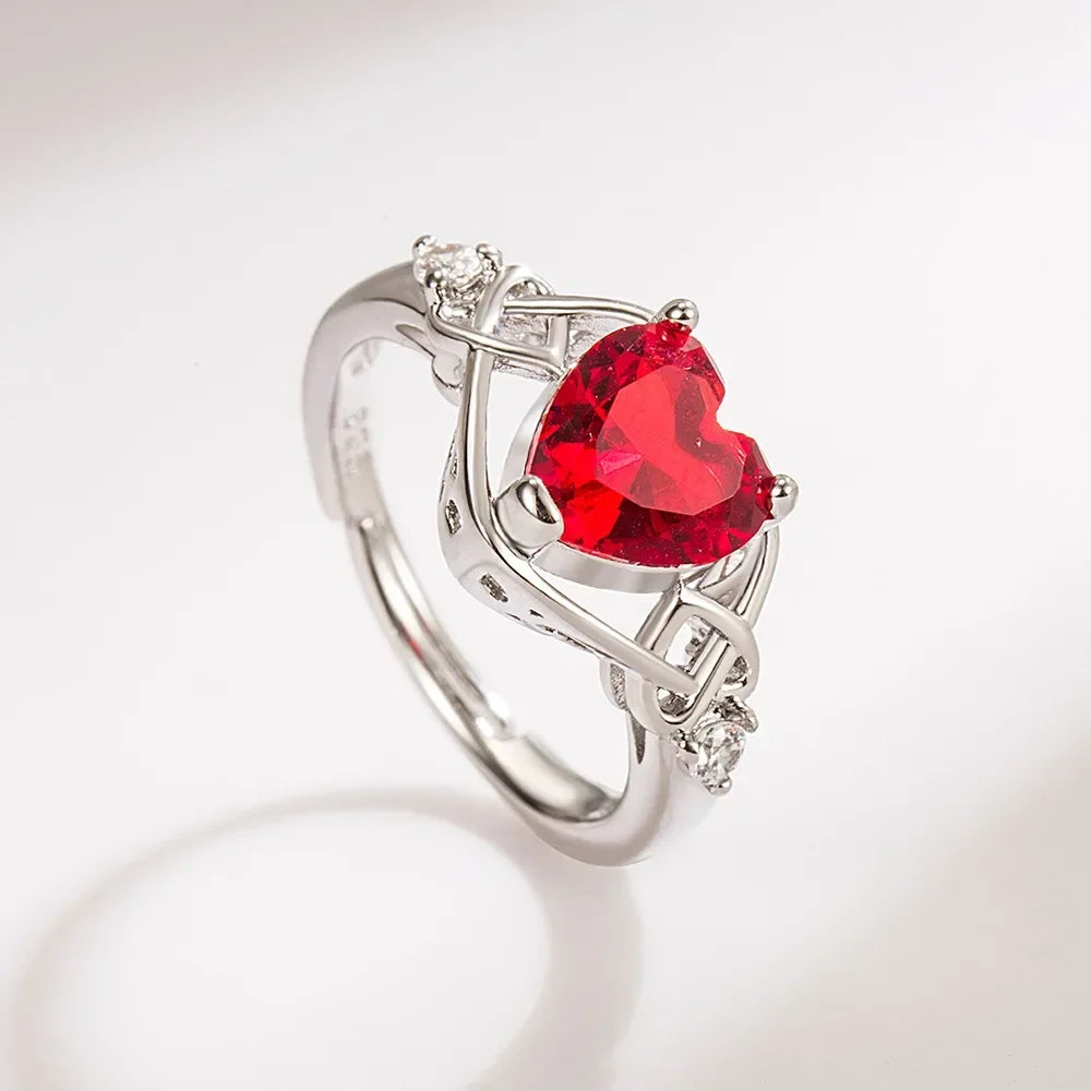 Red Heart Zircon Elegant