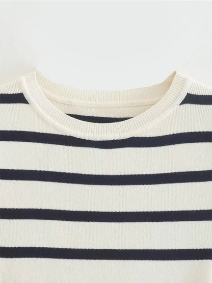 Striped Crop Sweater