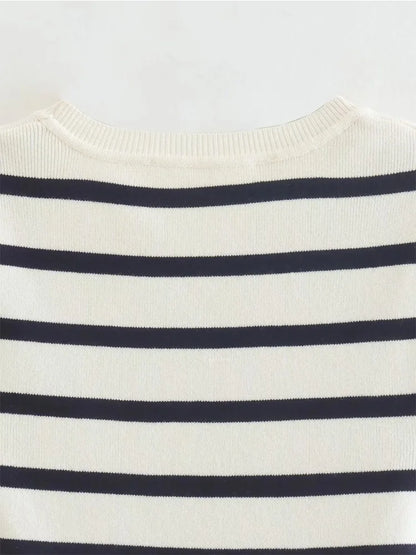 Striped Crop Sweater