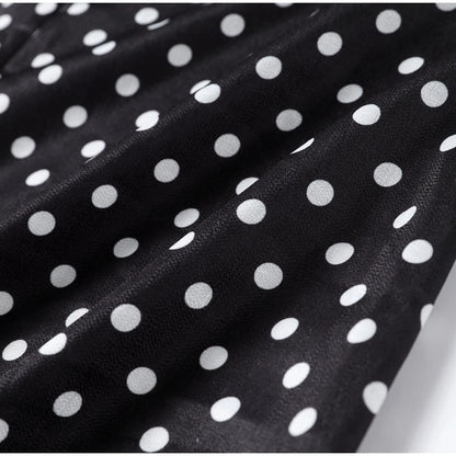 Vestito Lungo con Stampa a Punti