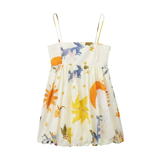 Mini Slip Dress with Print