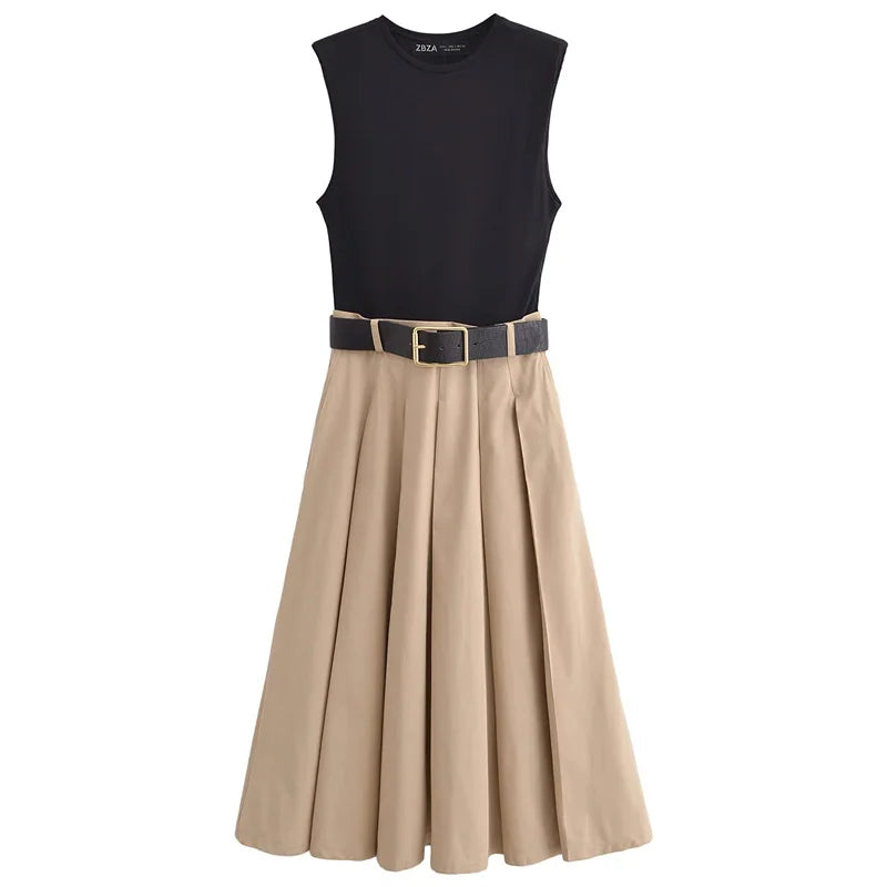 Elegant Patchwork Dress