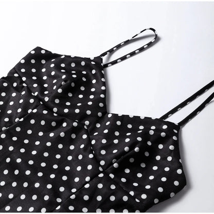 Vestito Lungo con Stampa a Punti
