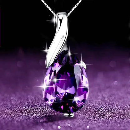 925 Sterling Silver Angel Tears Blue Crystal
