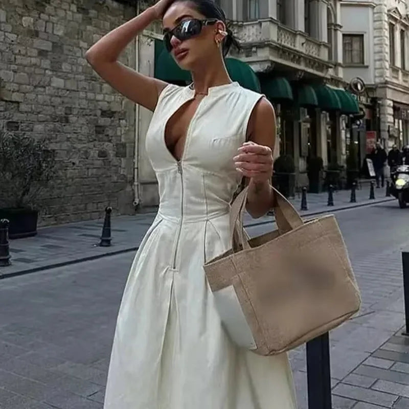 Vestito Maxi Senza Maniche