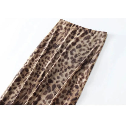 Gonna in Tulle Stampa Leopardo