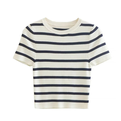 Striped Crop Sweater