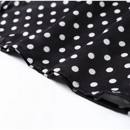 Vestito Lungo con Stampa a Punti