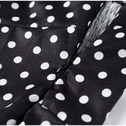 Vestito Lungo con Stampa a Punti