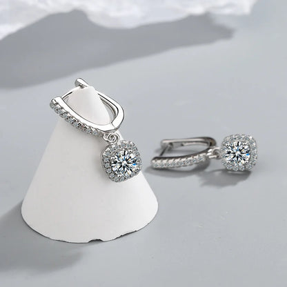 2CT Moissanite Huggie Earrings