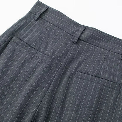 Formal Striped Baggy Pants