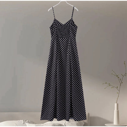 Vestito Lungo con Stampa a Punti
