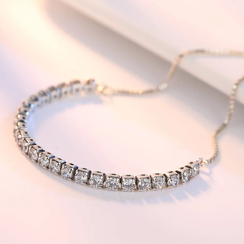 925 Sterling Silver Zirconia Bracelet