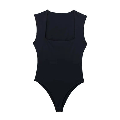 Black Bodysuit Women Sleeveless