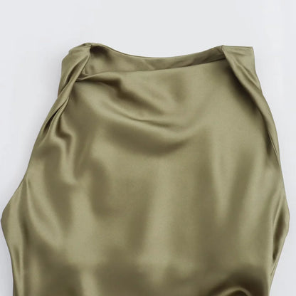 Draped Satin Dress – Elegant
