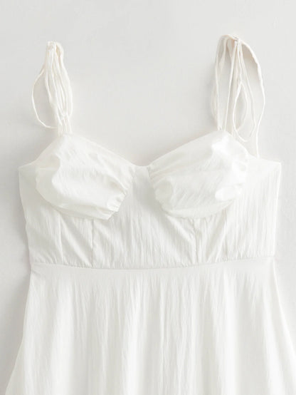 Vestito Slip lungo bianco