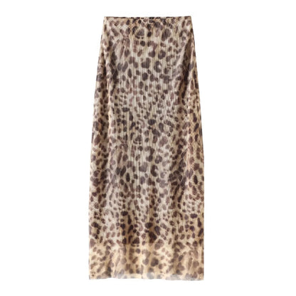 Gonna in Tulle Stampa Leopardo