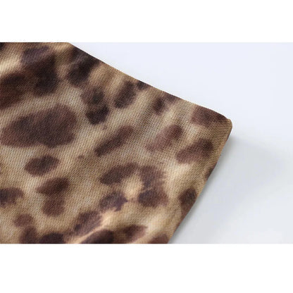 Gonna in Tulle Stampa Leopardo