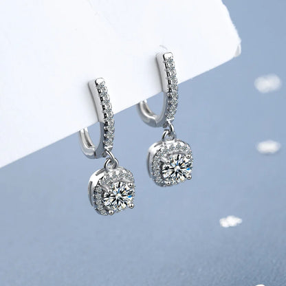 2CT Moissanite Huggie Earrings