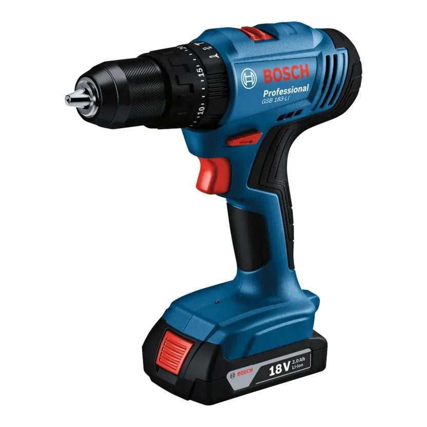 Berbequim Striker Bosch GSB 183 18V + 1 Bateria — Potência, precisão e confiança.