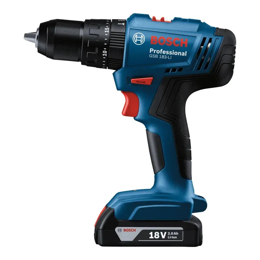 Berbequim Striker Bosch GSB 183 18V + 1 Bateria — Potência, precisão e confiança.